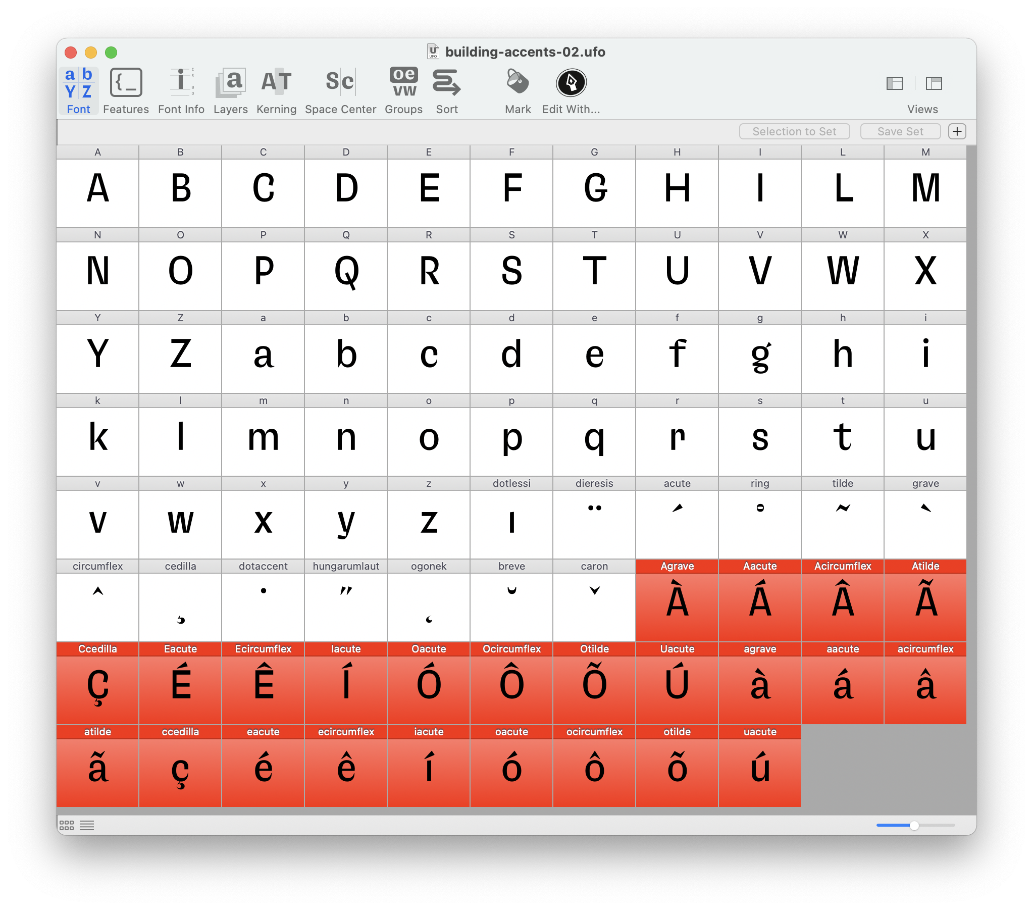 glyphs mini apply a glyph to multiple characters